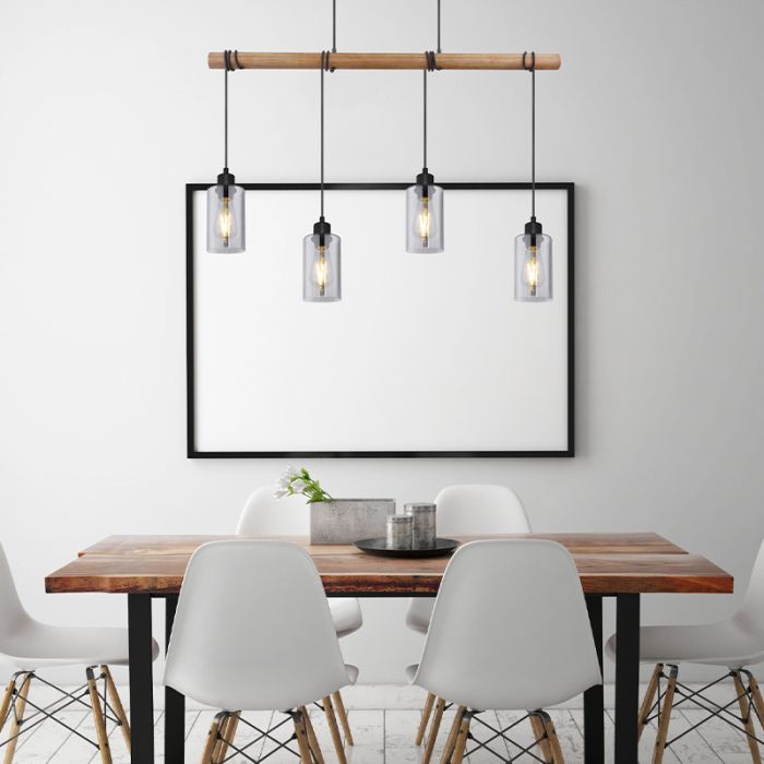 Lampada a sospensione legno rustica, Mariya