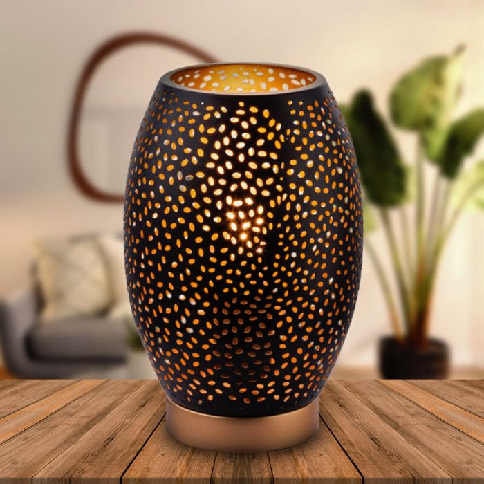 Lampada da tavolo nera metallo, Bilboa