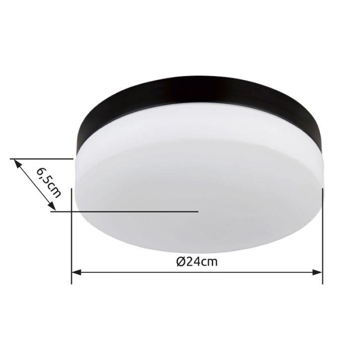 Lampada da esterno nera in plastica, Maickel, IP44