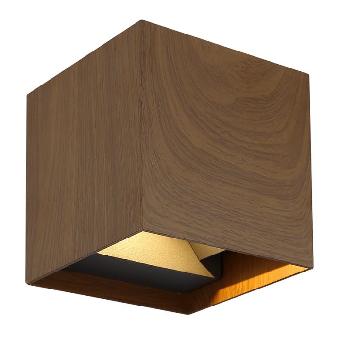 Lampada da parete up down marrone in alluminio, Nargis, 3W, 3000K LED, IP54