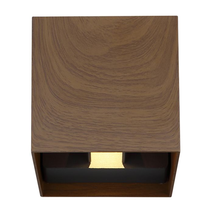 Lampada da parete up down marrone in alluminio, Nargis, 3W, 3000K LED, IP54