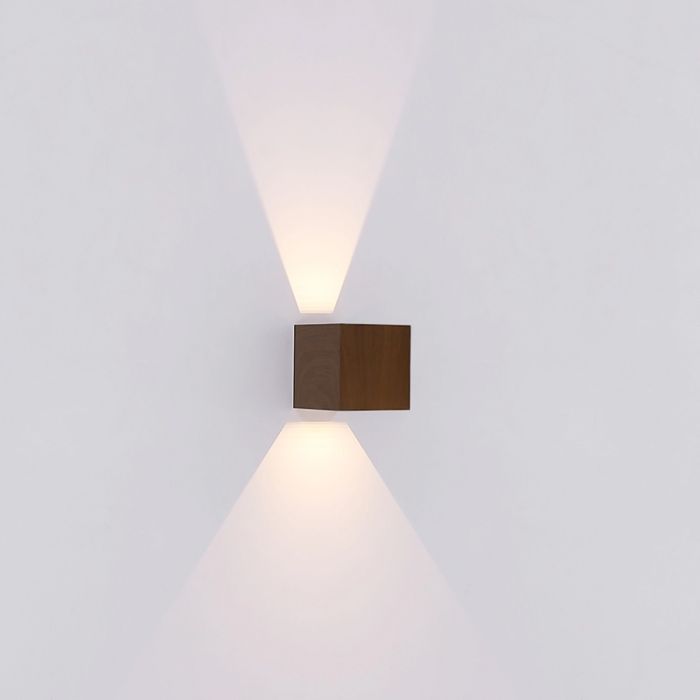 Lampada da parete up down marrone in alluminio, Nargis, 3W, 3000K LED, IP54