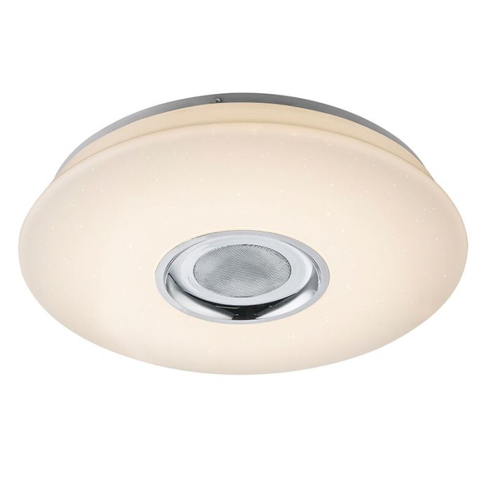 Plafoniera bianca in plastica, Adali, 18W, RGBW LED, con telecomando