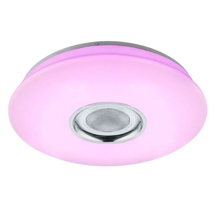 Plafoniera bianca in plastica, Adali, 18W, RGBW LED, con telecomando