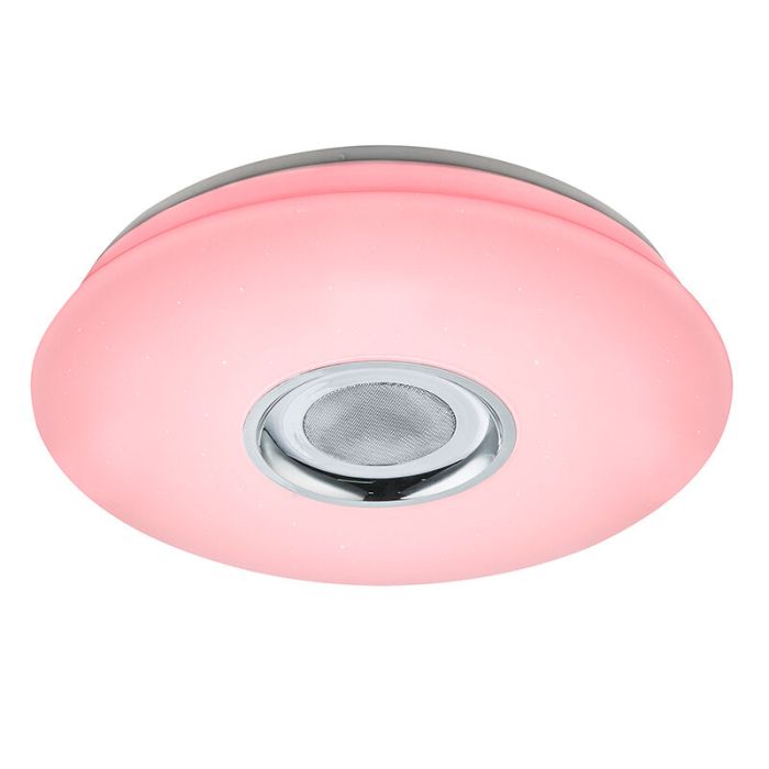 Plafoniera bianca in plastica, Adali, 18W, RGBW LED, con telecomando