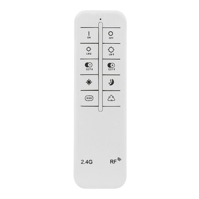 Plafoniera bianca in plastica, Adali, 18W, RGBW LED, con telecomando