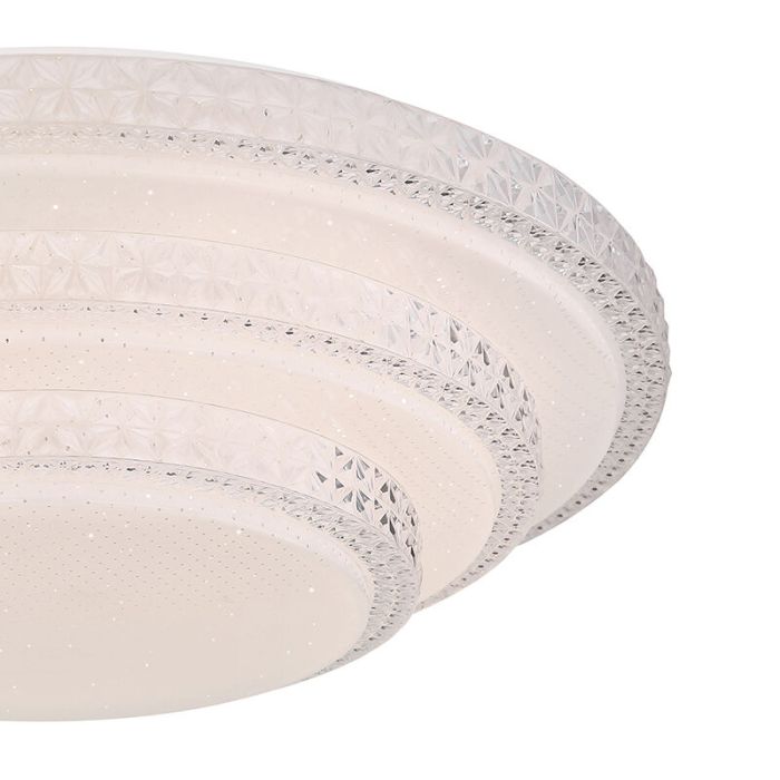 Plafoniera smart bianca metallo, Aldin, 30W, bianco regolabile tra caldo e freddo LED