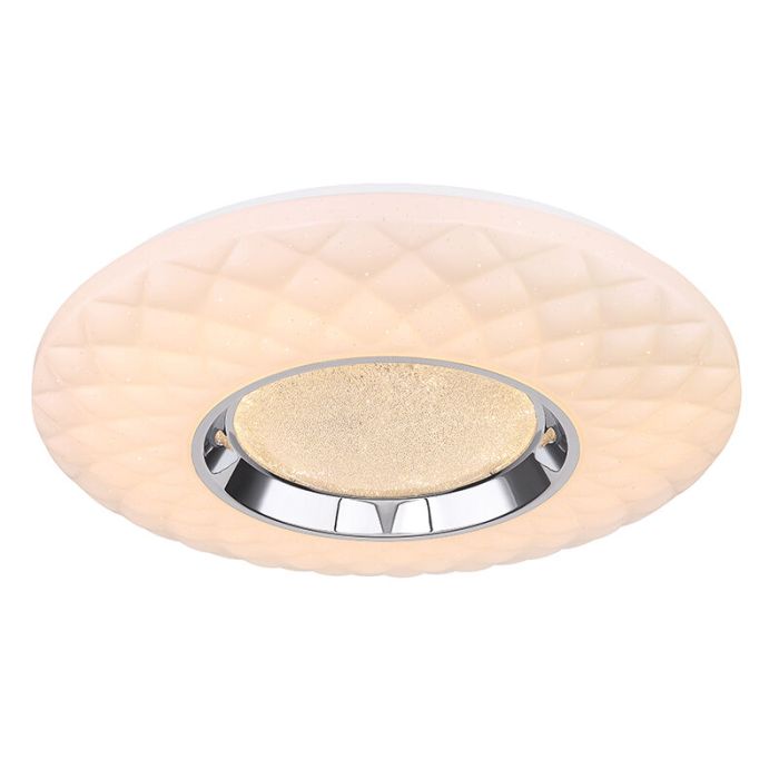 Plafoniera smart bianca metallo, Aldin, 30W, bianco regolabile tra caldo e freddo LED