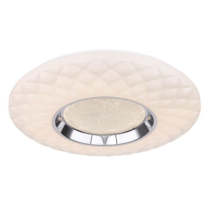Plafoniera smart bianca metallo, Aldin, 30W, bianco regolabile tra caldo e freddo LED
