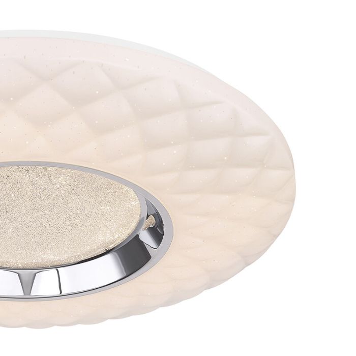 Plafoniera smart bianca metallo, Aldin, 30W, bianco regolabile tra caldo e freddo LED