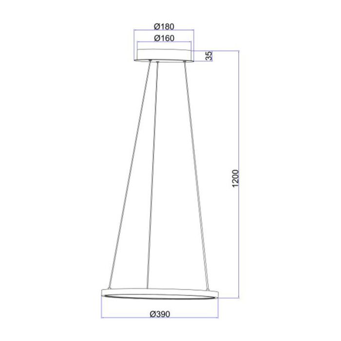 Lampade a sospensione per tavolo da pranzo nera metallo, Jeana, 19W, 3000K LED
