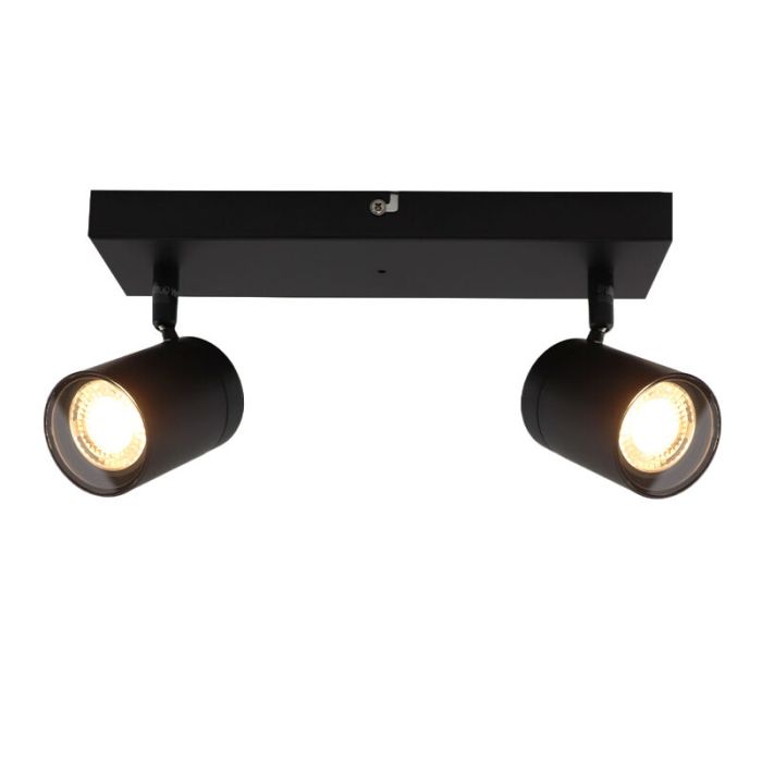 Faretto da soffitto nero moderno, Ciara, IP44