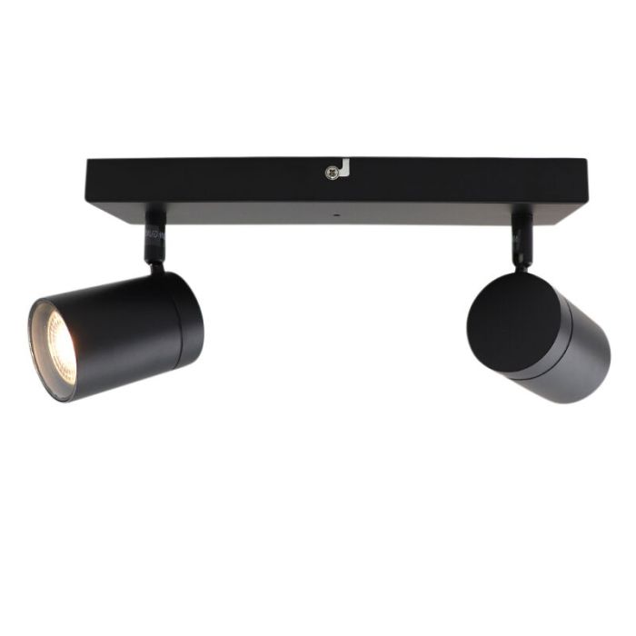 Faretto da soffitto nero moderno, Ciara, IP44