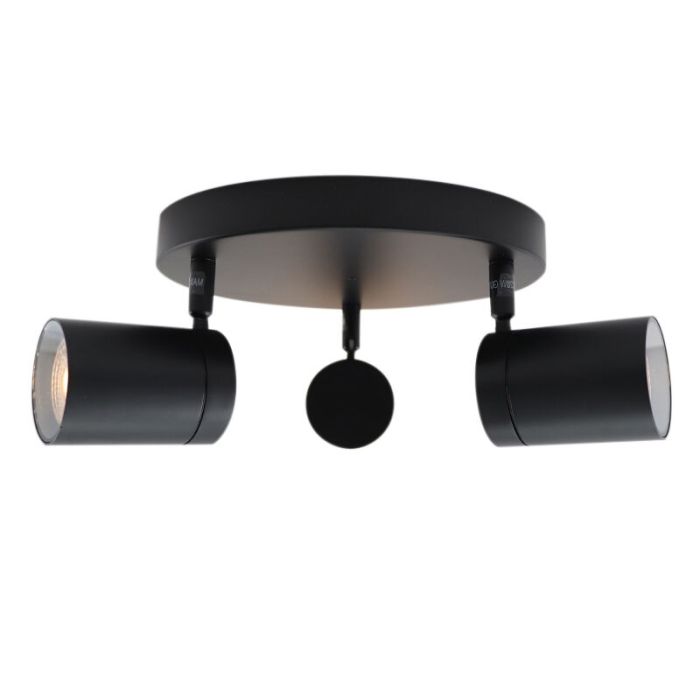 Faretto da soffitto nero moderno, Ciara, IP44