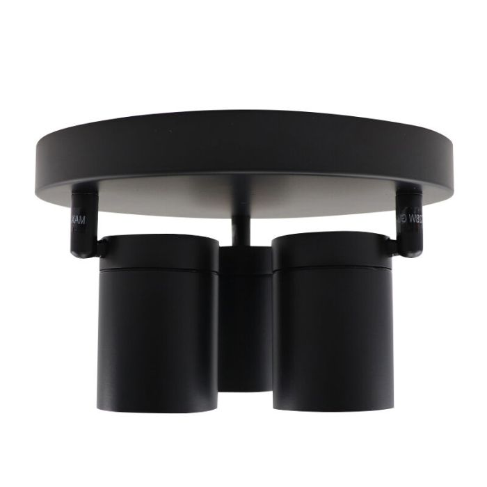 Faretto da soffitto nero moderno, Ciara, IP44