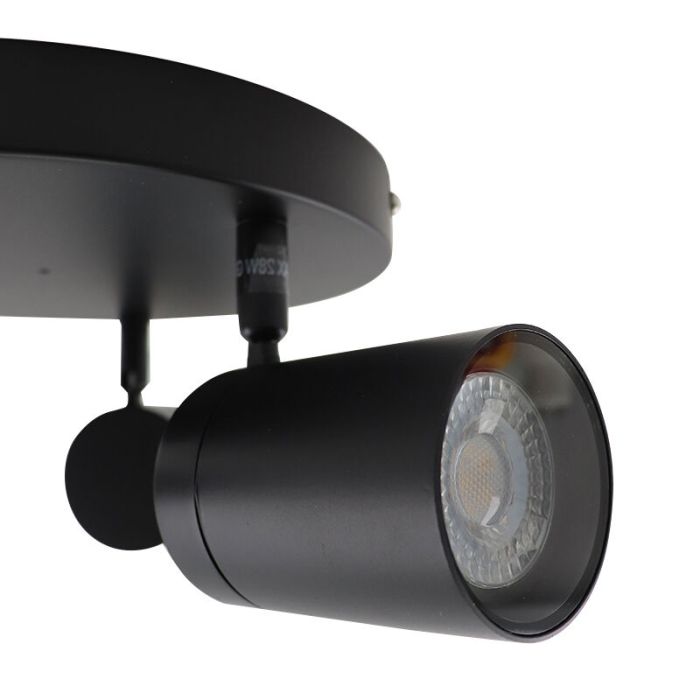 Faretto da soffitto nero moderno, Ciara, IP44