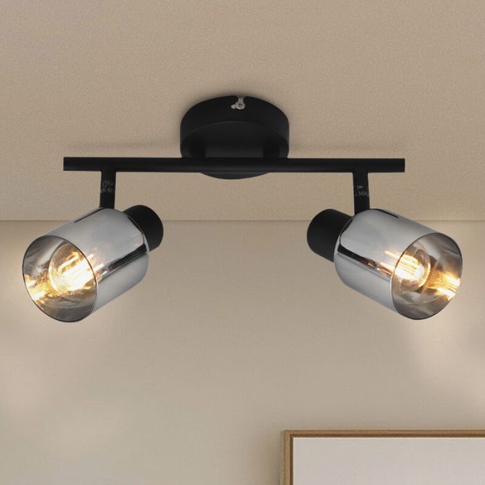 Faretto da soffitto nero design, Crystal