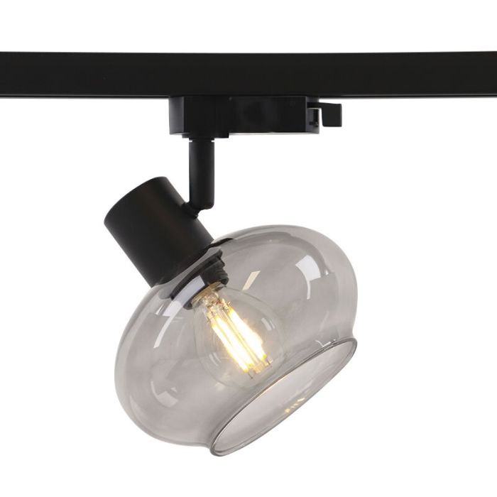 3M sistema di illuminazione a binario monofasico nero con angolo + 5 Skip faretti a binario