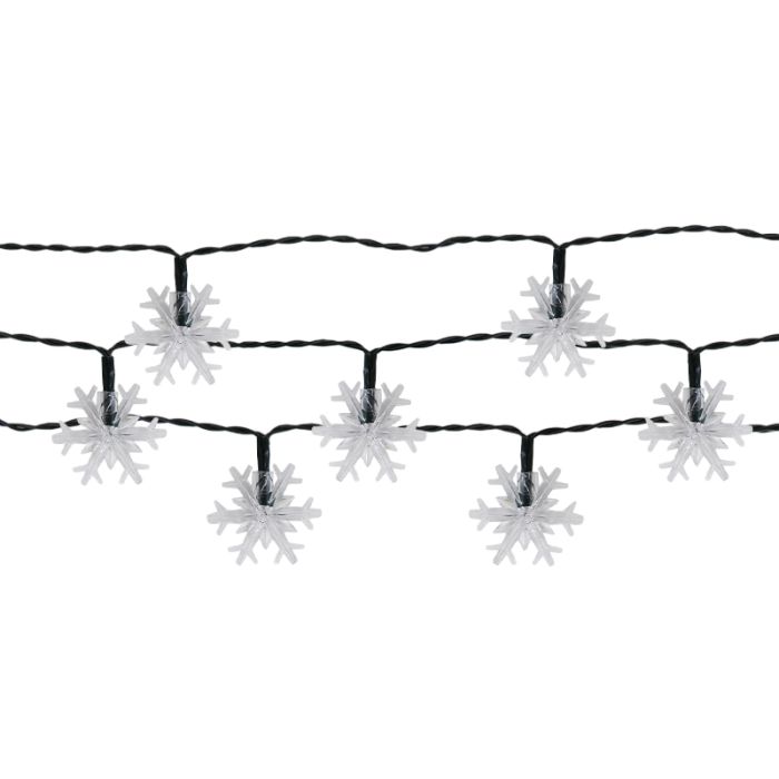 Fiocchi di neve cavo solare illuminazione da giardino 50 LED bianco caldo