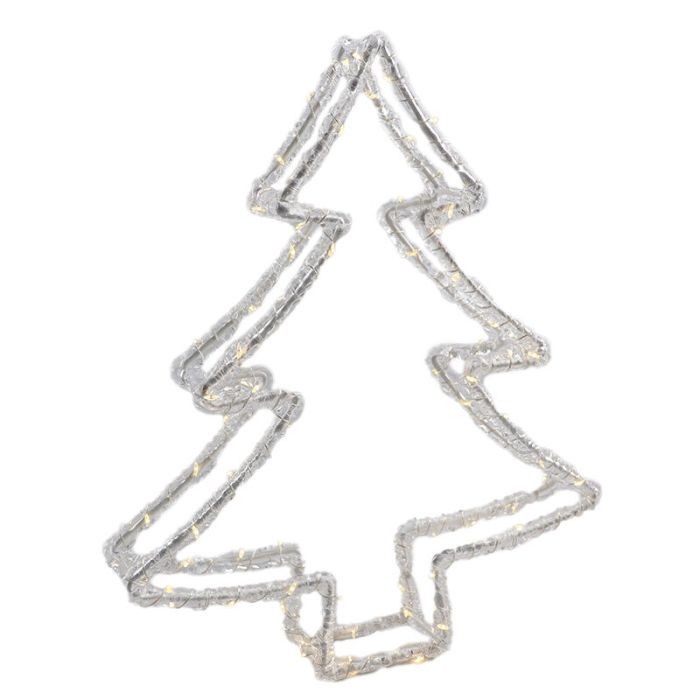 Albero di Natale a LED, 80 LED bianco caldo, IP44