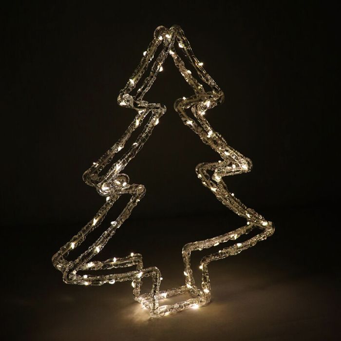 Albero di Natale a LED, 80 LED bianco caldo, IP44