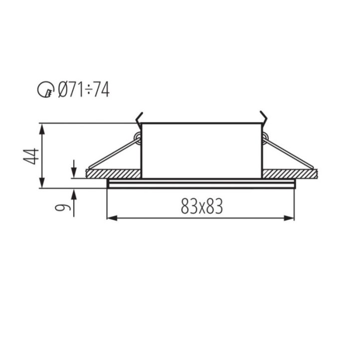 Faretto da incasso per bagno bianco in alluminio, Pelle, IP44