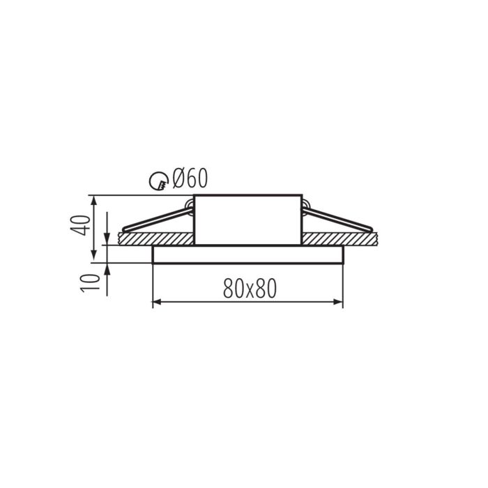 Faretto da incasso per bagno bianco moderno, Elio, IP44