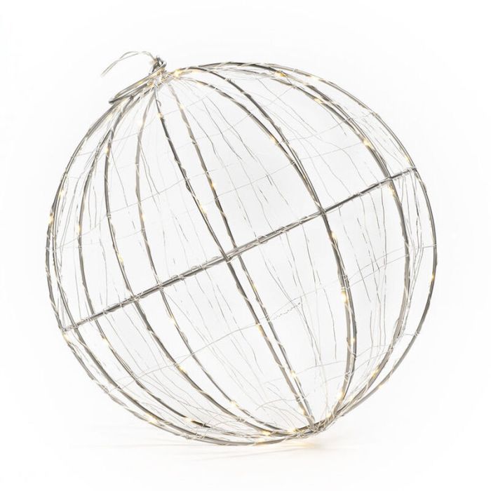 Palla delle luci di natale argenta in plastica, Bol, 1,5W, 2700K LED
