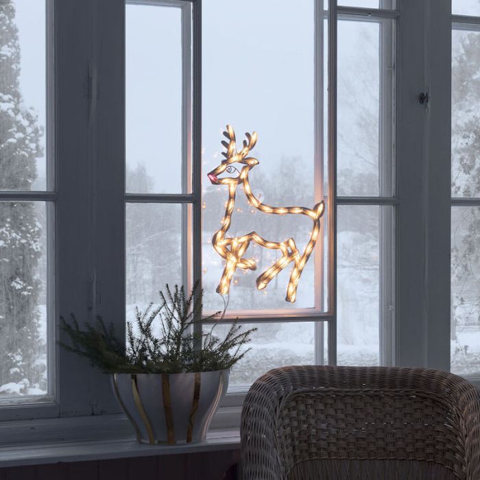 Renna di Natale a LED, illuminata su entrambi i lati con 50 LED