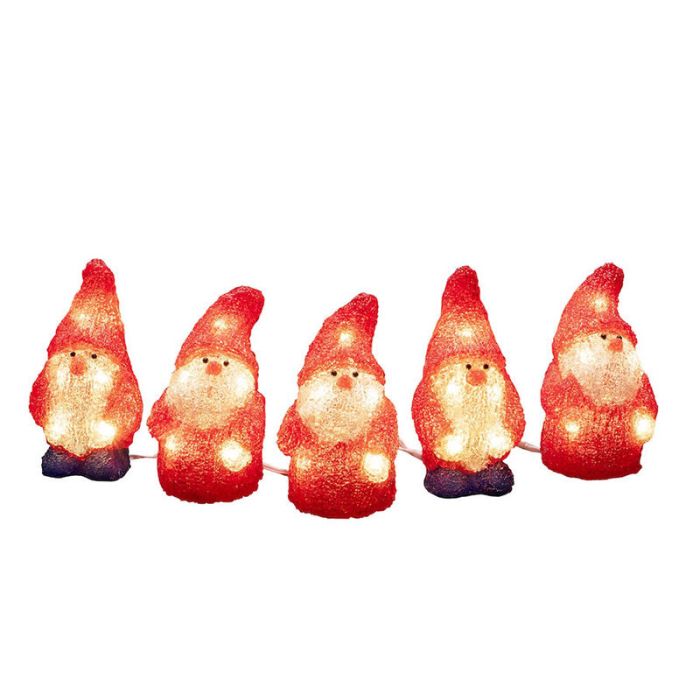 Figura di natale 3d rossa in acrilico, Kerstmannen, 2W, 4000K LED, IP44