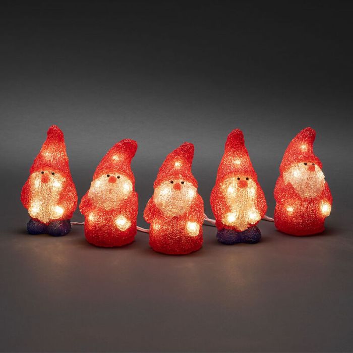 Figura di natale 3d rossa in acrilico, Kerstmannen, 2W, 4000K LED, IP44