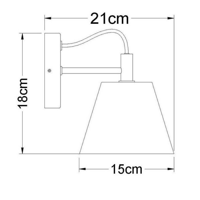 Applique da parete in cemento tortora, Possio