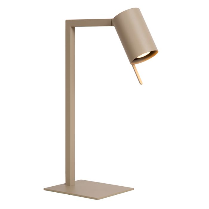 Lampada da scrivania moderna tortora, Lesley, con interruttore