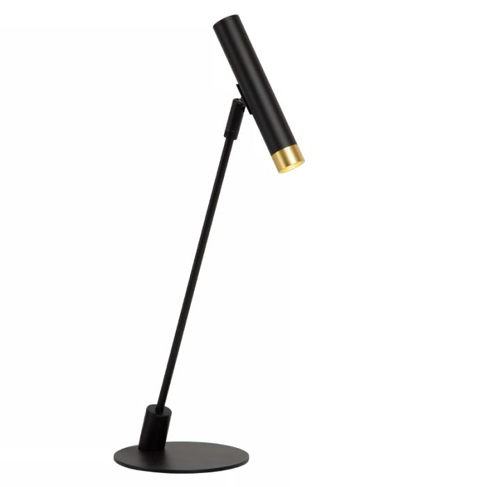Lampada da tavolo moderna nera, Alec, con interruttore