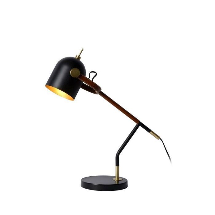 Lampada da scrivania retrò marrone, Waylon, con interruttore