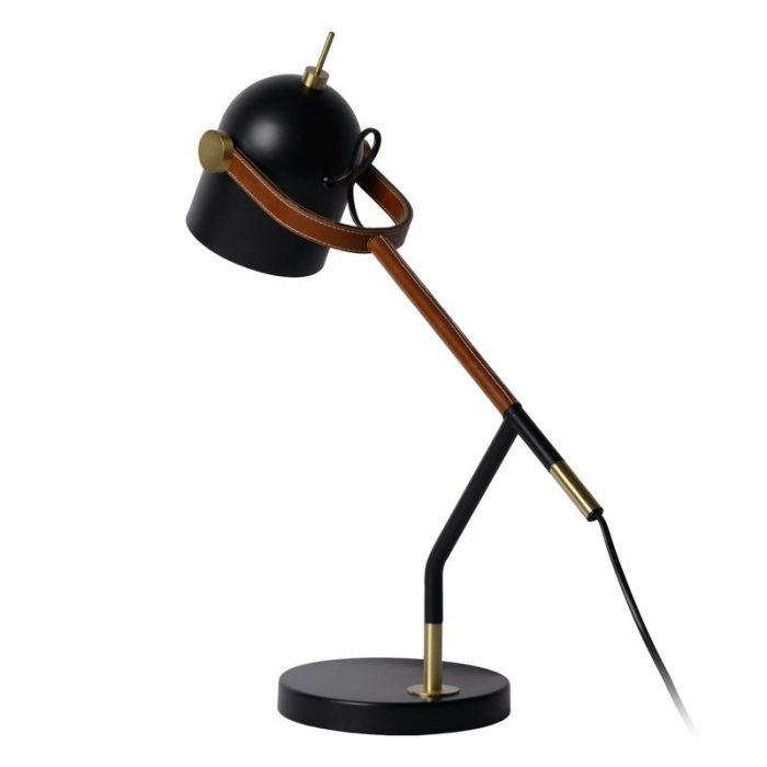Lampada da scrivania retrò marrone, Waylon, con interruttore