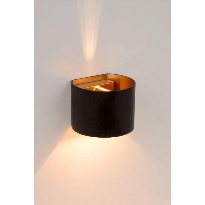 Lampada da parete up down moderna nera, Xio