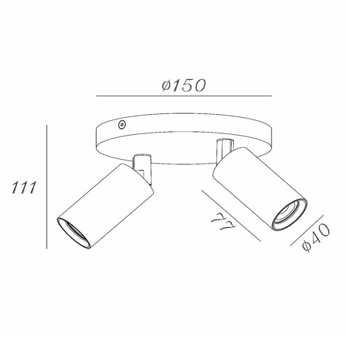 Faretto da soffitto moderno marrone, Ritmo
