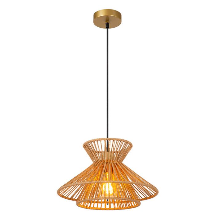 Lampada a sospensione in rattan marrone, Tasman