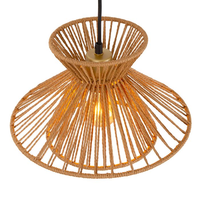 Lampada a sospensione in rattan marrone, Tasman