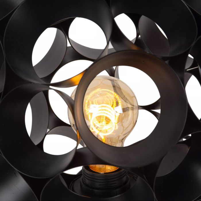 Lampada da tavolo moderna nera, Hannelore