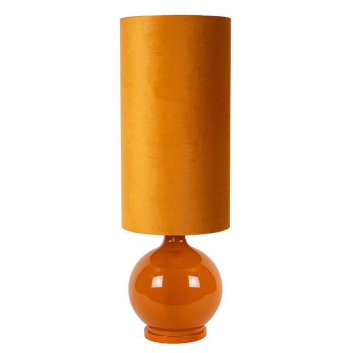 Lampada da terra retrò gialla, Esterad, con interruttore