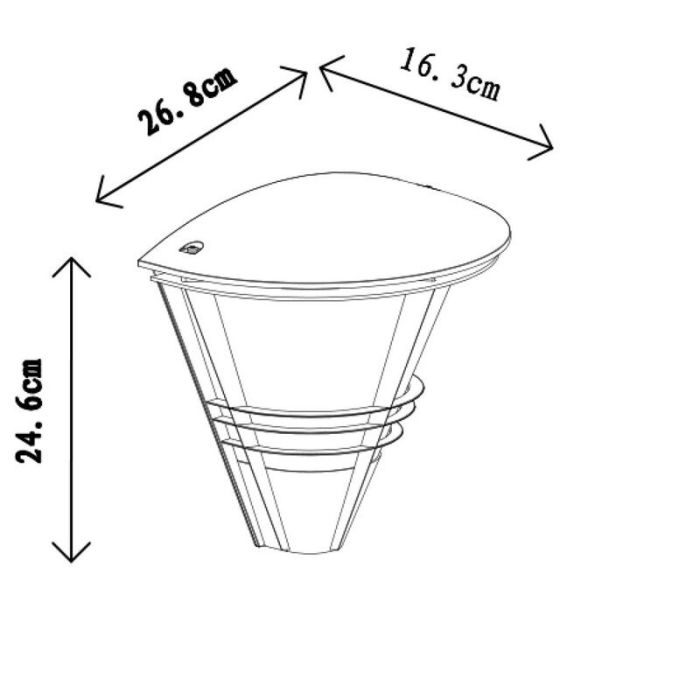 Lampada da esterno moderna nera, Livia, IP44