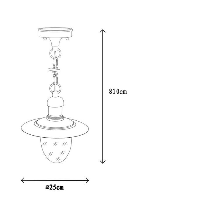 Lampada da esterno rustica color ruggine, Aruba, IP44
