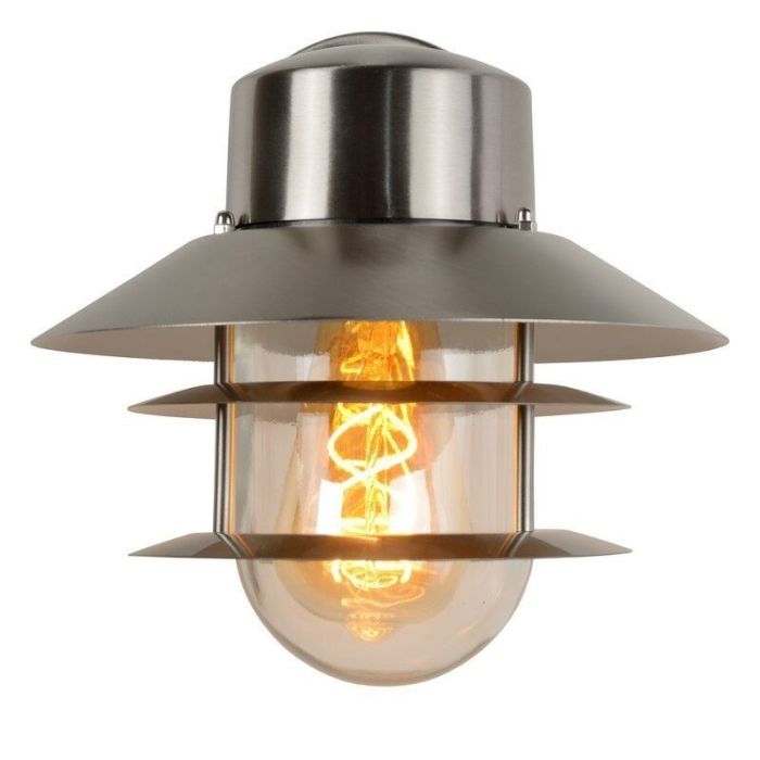 Lampada da esterno moderna cromata, Zico, IP44