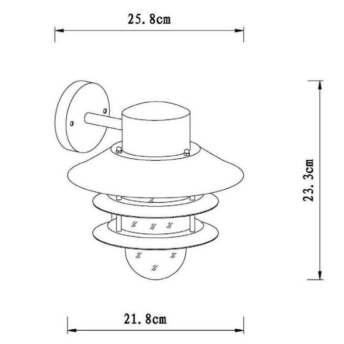 Lampada da esterno moderna cromata, Zico, IP44