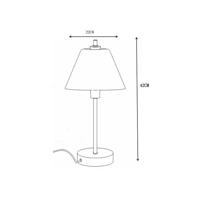 Lampada da tavolo classica cromata, Touch, controllo touch
