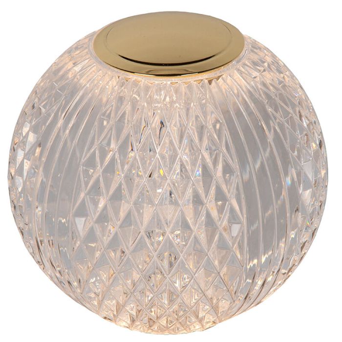 Lampada da tavolo moderna trasparente, Cintra, 1,5W, 2700K LED, dimmer in 3 fasi