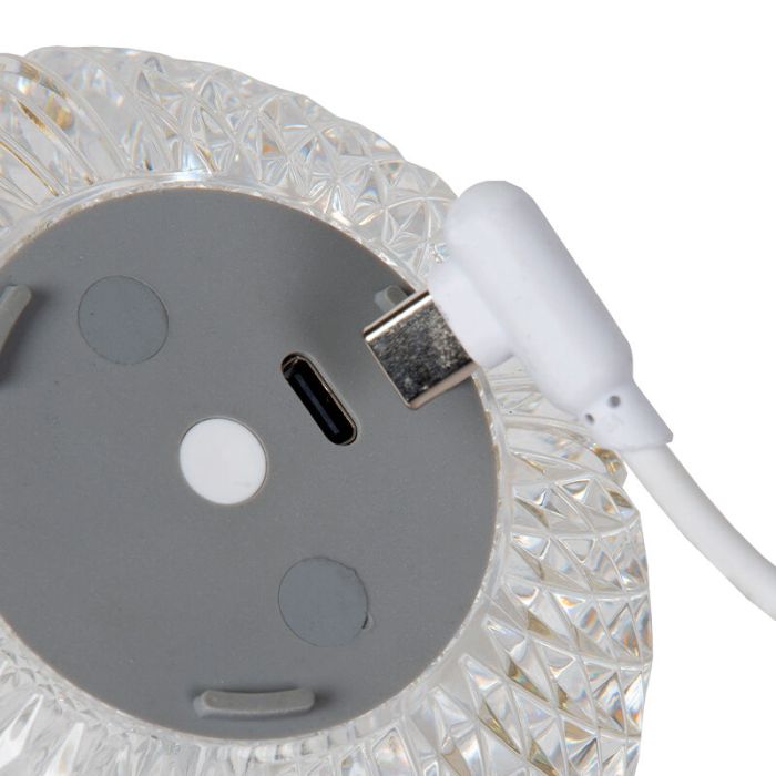 Lampada da tavolo moderna trasparente, Cintra, 1,5W, 2700K LED, dimmer in 3 fasi