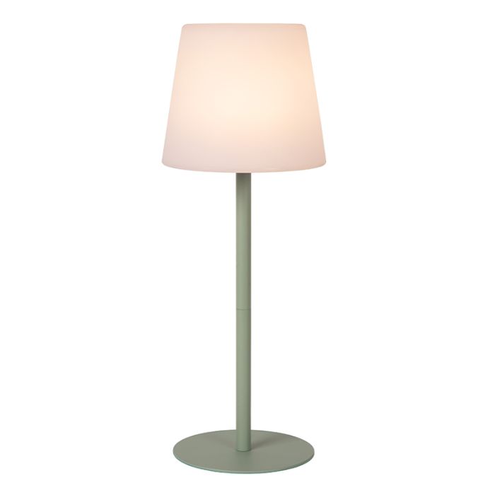 Lampada da tavolo da esterno ricaricabile moderna verde, Tyon, 2W, 2700K LED, IP65, controllo touch